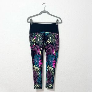 Xersion tropical ankle leggings anti odor size medium